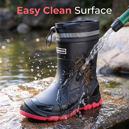 🌧️ 50% RABATT NU! 👢 Unisex Mid-Calf Waterproof Rain Boots – Hållbara & Halksäkra – Perfekt för Regniga Dagar & Utomhusäventyr – Lätta att Rengöra 💧