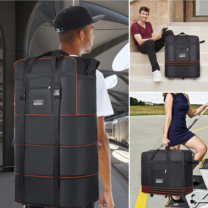 🔥 50 % RABATT! 🧳 Vattentät XXL-resväska i Oxford-tyg ✨ Extra stor kapacitet, hopfällbar och perfekt för resor, flytt och incheckat bagage