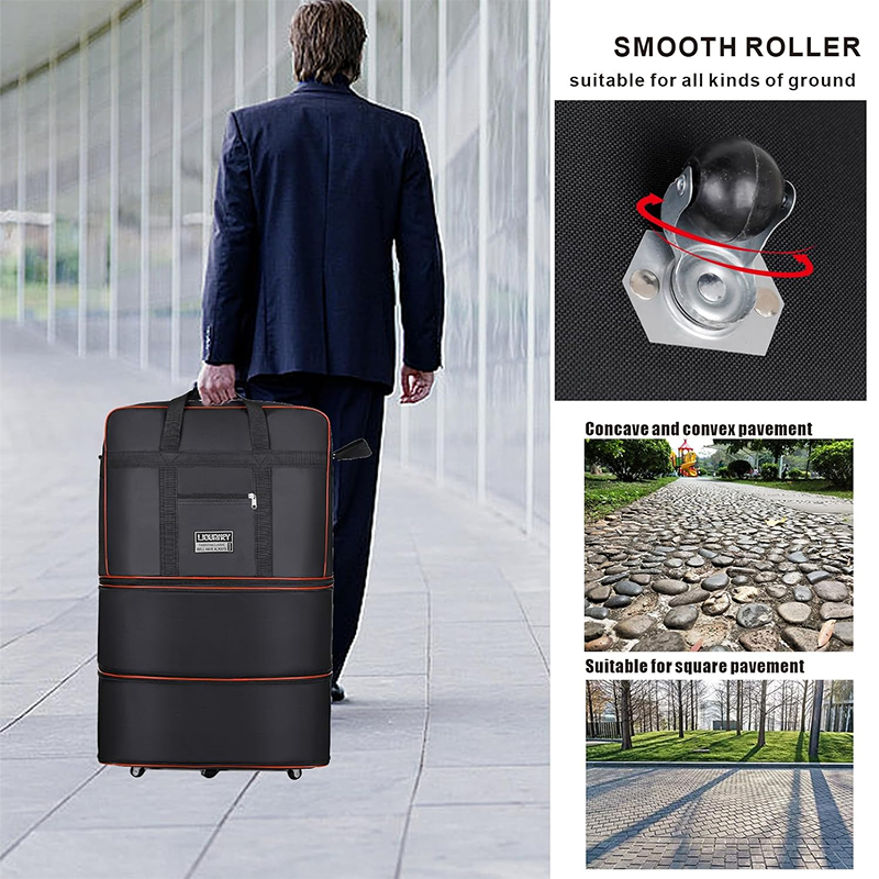 🔥 50 % RABATT! 🧳 Vattentät XXL-resväska i Oxford-tyg ✨ Extra stor kapacitet, hopfällbar och perfekt för resor, flytt och incheckat bagage