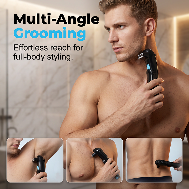 🔥🎁Nyhet 50 % RABATT🔥Elektrisk Ryggtrimmer för Män med 180° Vikbart Handtag