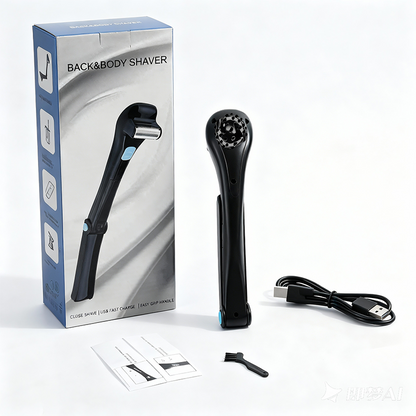 🔥🎁Nyhet 50 % RABATT🔥Elektrisk Ryggtrimmer för Män med 180° Vikbart Handtag