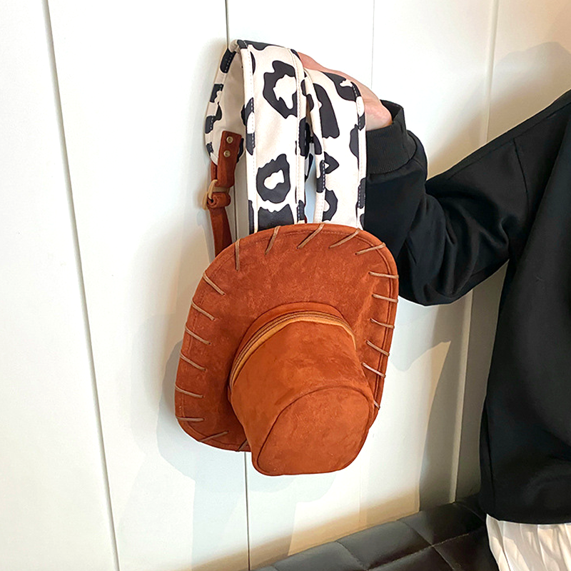 🌵🤠💫 Kreativ Cowboyhatt-Ryggsäck för Damer – Unik Western Fritidsryggsäck