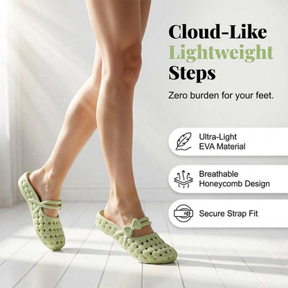 🥿 50% RABATT NU! 🌸 Dam Slängda Tåcktäckta Andningsbara Tofflor – Ultramjuk & Flexibel – Perfekt för Inomhus & Utomhus – Slip-on Design & Lätt EVA ☀️