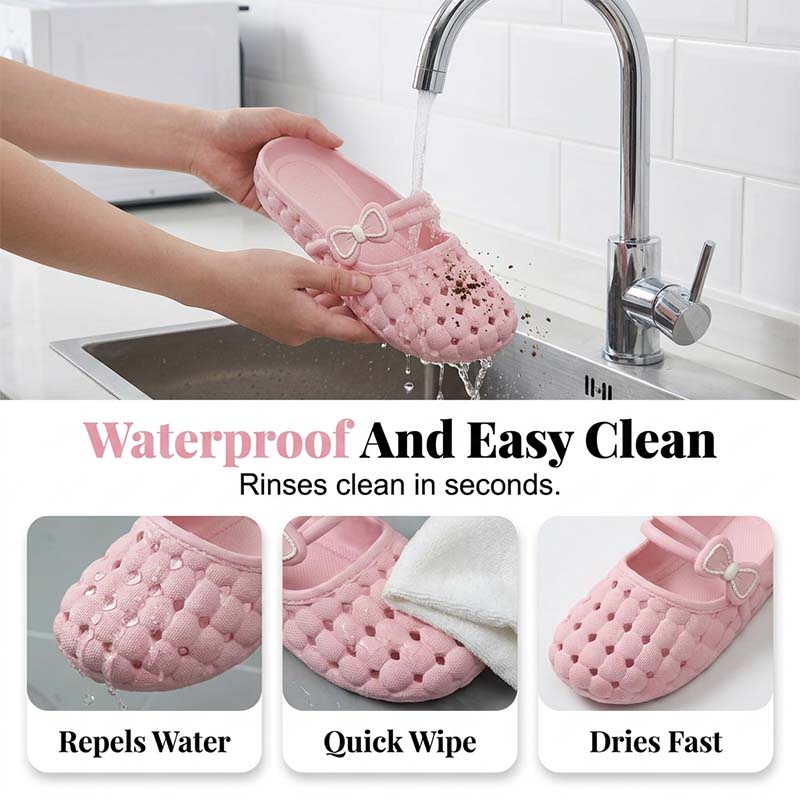 🥿 50% RABATT NU! 🌸 Dam Slängda Tåcktäckta Andningsbara Tofflor – Ultramjuk & Flexibel – Perfekt för Inomhus & Utomhus – Slip-on Design & Lätt EVA ☀️
