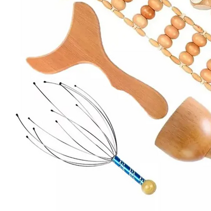 7-delat träterapimassageset