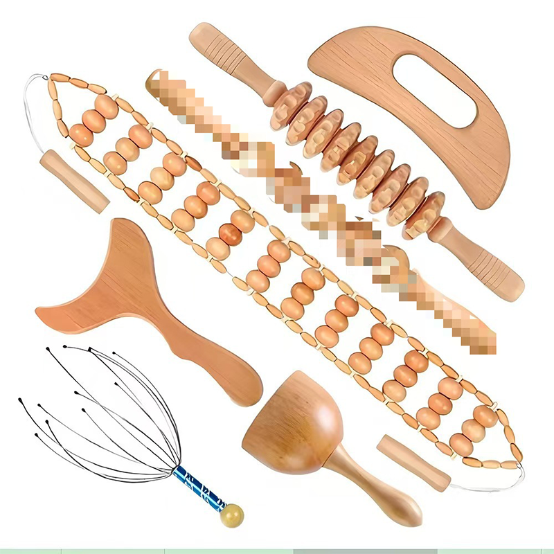 7-delat träterapimassageset
