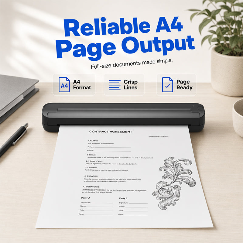 🛍️ 60% RABATT! 📄 Tragbarer Bluetooth-Thermodrucker – Kabellos, tintefrei & kompakt – Ideal für A4, Büro, Studium & Reisen ⚡
