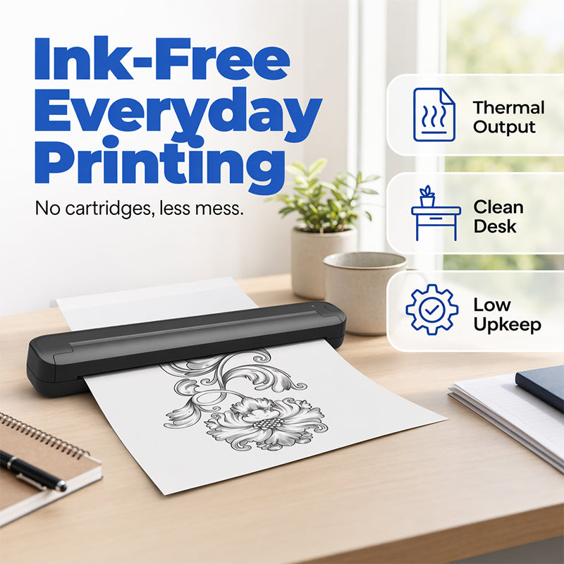 🛍️ 60% RABATT! 📄 Tragbarer Bluetooth-Thermodrucker – Kabellos, tintefrei & kompakt – Ideal für A4, Büro, Studium & Reisen ⚡