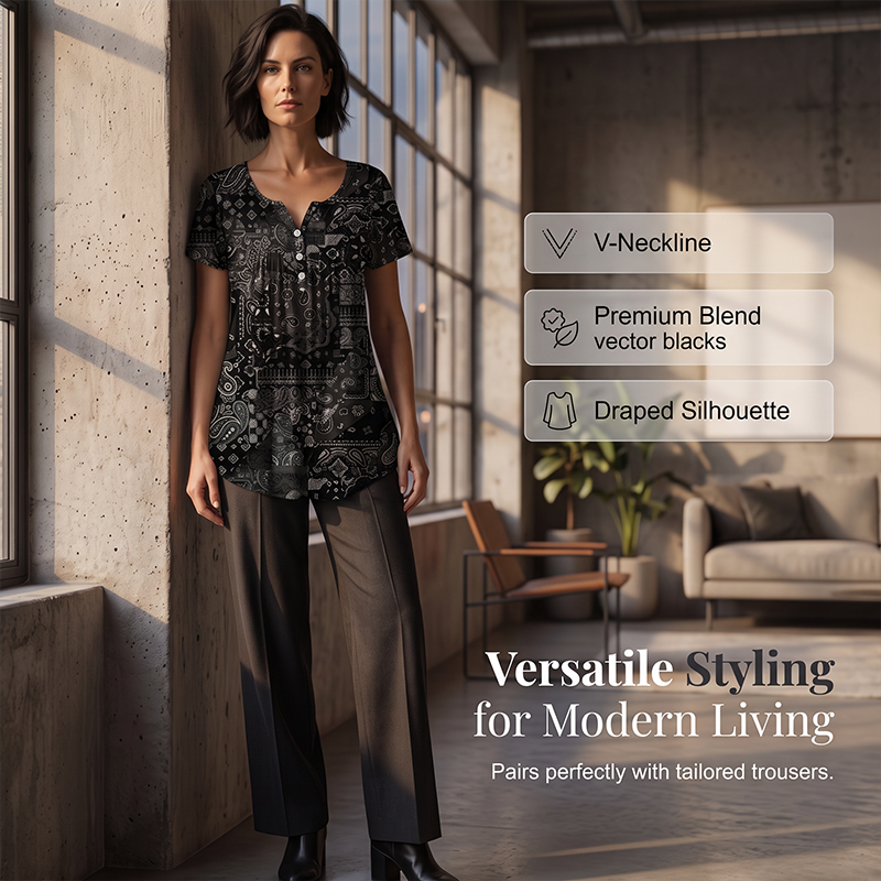 🔥🎁Nyhet 50 % RABATT🔥Casual-tröja med V-ringning för damer
