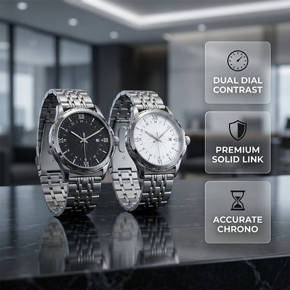 ⌚ 50 % RABATT NU! 👔 Klassisk herr elegant kvartsur – rostfritt stål, mineralglas & tidlös affärsestetik ✨