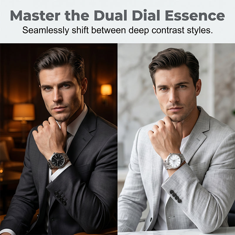 ⌚ 50 % RABATT NU! 👔 Klassisk herr elegant kvartsur – rostfritt stål, mineralglas & tidlös affärsestetik ✨