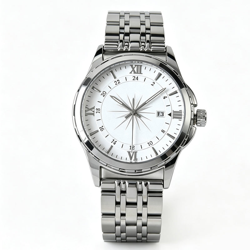 ⌚ 50 % RABATT NU! 👔 Klassisk herr elegant kvartsur – rostfritt stål, mineralglas & tidlös affärsestetik ✨