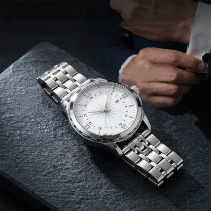 ⌚ 50 % RABATT NU! 👔 Klassisk herr elegant kvartsur – rostfritt stål, mineralglas & tidlös affärsestetik ✨