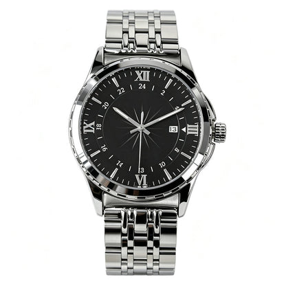 ⌚ 50 % RABATT NU! 👔 Klassisk herr elegant kvartsur – rostfritt stål, mineralglas & tidlös affärsestetik ✨