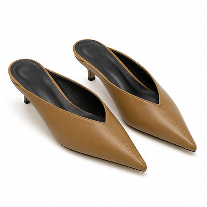 👡 50% RABATT! 🌸 Dameleganta spetsiga mules med V-ringning – Fina, luftiga & stilfulla – Perfekta för vardag, kontor & speciella tillfällen ✨