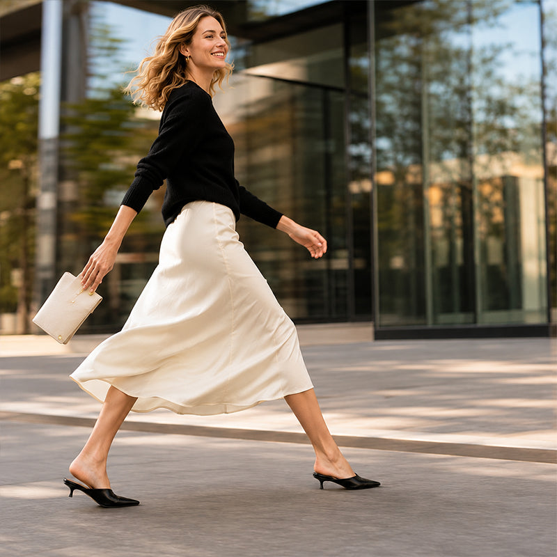 👡 50% RABATT! 🌸 Dameleganta spetsiga mules med V-ringning – Fina, luftiga & stilfulla – Perfekta för vardag, kontor & speciella tillfällen ✨