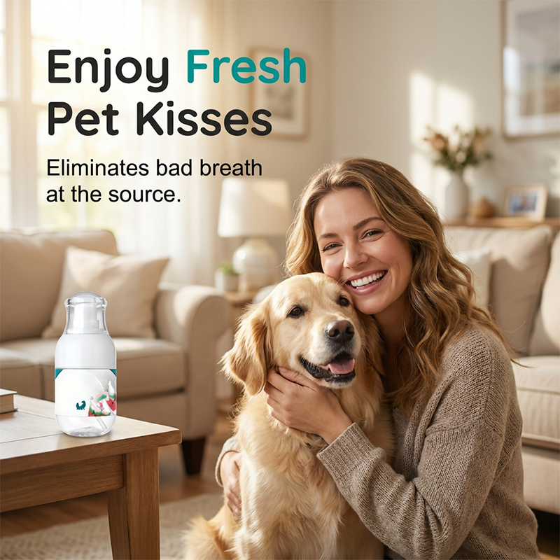 🧴 50% RABATT NU! Tandvårdsvätska för husdjur – utan borste – löser upp plack & tandsten, fräschar andedräkten – tillsätt i vattenskålen 🐾✨