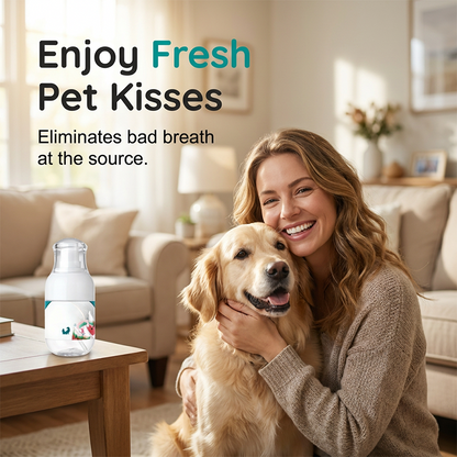 🧴 50% RABATT NU! Tandvårdsvätska för husdjur – utan borste – löser upp plack & tandsten, fräschar andedräkten – tillsätt i vattenskålen 🐾✨