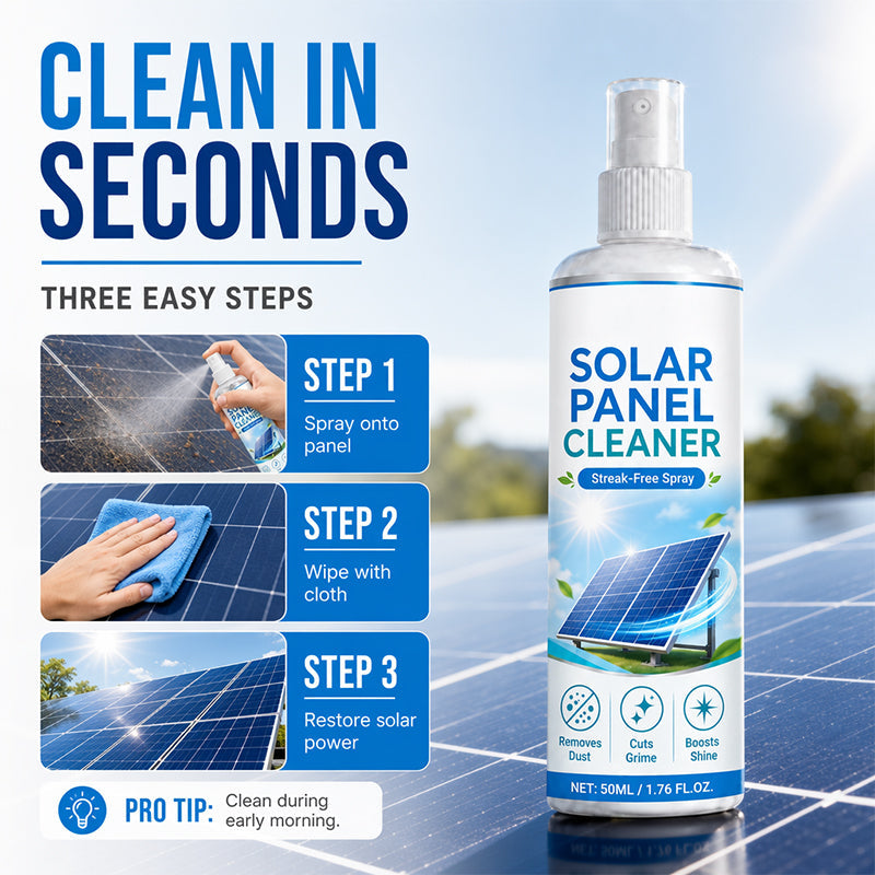 🛒 50 % RABATT NU! ☀️ Rengöringsspray för Solpaneler – Hjälper Till Att Avlägsna Smuts & Hålla Panelerna Rena 💧✨