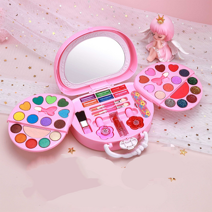 ✨50% RABATT NU! !✨Tvättbar Sminkleksaksset för Barn med Bärbar Rosa Handväska