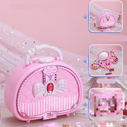 ✨50% RABATT NU! !✨Tvättbar Sminkleksaksset för Barn med Bärbar Rosa Handväska
