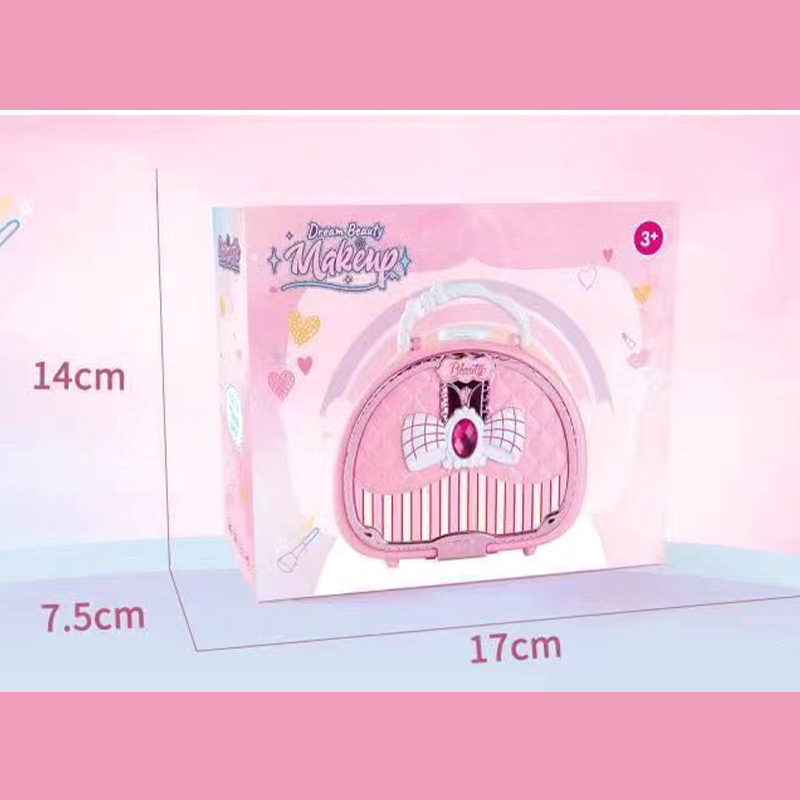 ✨50% RABATT NU! !✨Tvättbar Sminkleksaksset för Barn med Bärbar Rosa Handväska