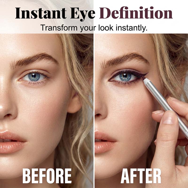 Vattentåt Gel Eyeliner Penna 💧 Krämig Gel, Sitter Kvar – Från Vattenlinje till Wing, Perfektion som Varar ✨