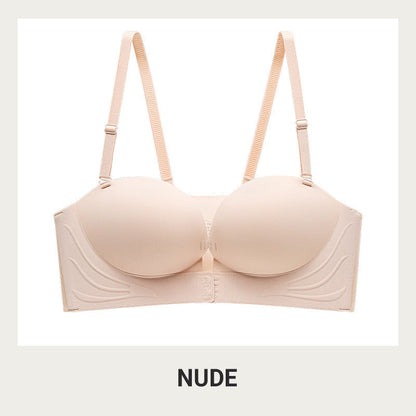 👙 50% RABATT NU! Osynlig band främre spänne push‑up bh – justerbara, dolda band & sömlös komfort – perfekt för axelbandslösa och urringade outfits 💖✨