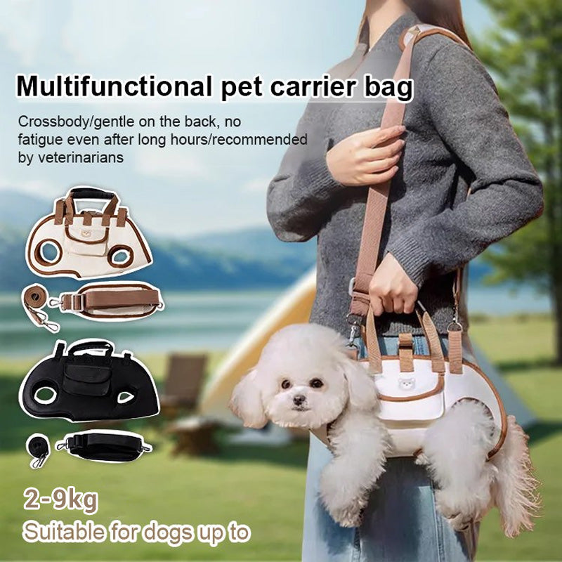 🐱 50 % RABATT NU! 🎒 2-i-1 bärsele för små hundar & katter – vadderad axelrem, ventilerande tyg & justerbar passform 🐾