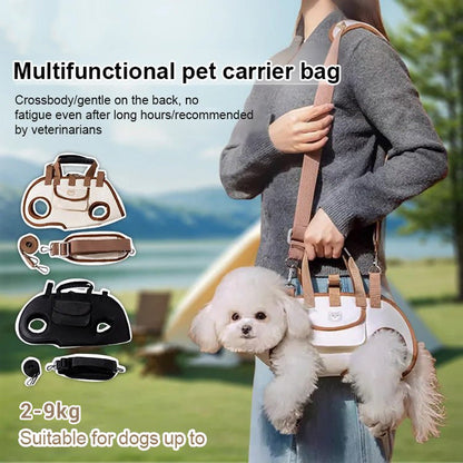 🐱 50 % RABATT NU! 🎒 2-i-1 bärsele för små hundar & katter – vadderad axelrem, ventilerande tyg & justerbar passform 🐾