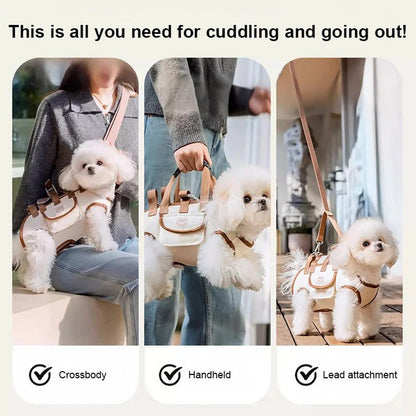 🐱 50 % RABATT NU! 🎒 2-i-1 bärsele för små hundar & katter – vadderad axelrem, ventilerande tyg & justerbar passform 🐾