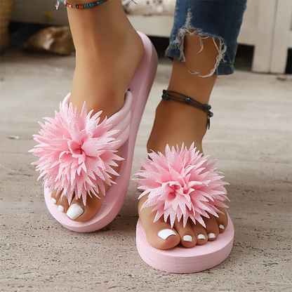 Blommiga Flipflops för Damer – Lätta Sommartofflor