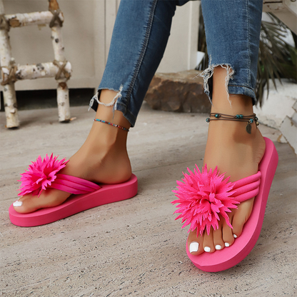 Blommiga Flipflops för Damer – Lätta Sommartofflor
