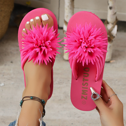 Blommiga Flipflops för Damer – Lätta Sommartofflor