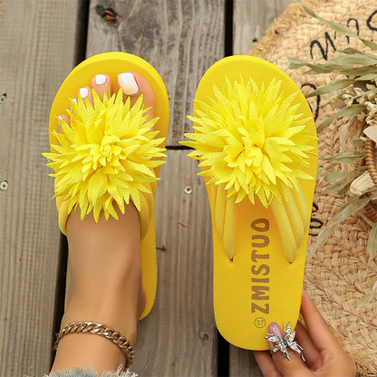 Blommiga Flipflops för Damer – Lätta Sommartofflor