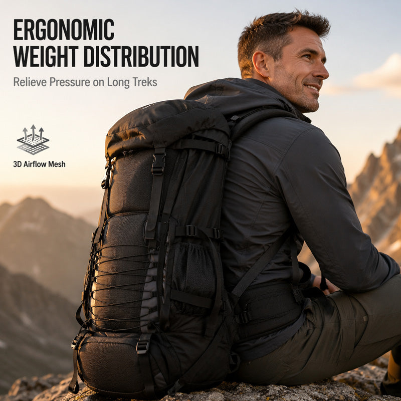 🎒 50 % RABATT NU! ⛰️ 90L Outdoor vandringsryggsäck – vattentät nylon, flera fack & ergonomisk support – perfekt för äventyr ✨