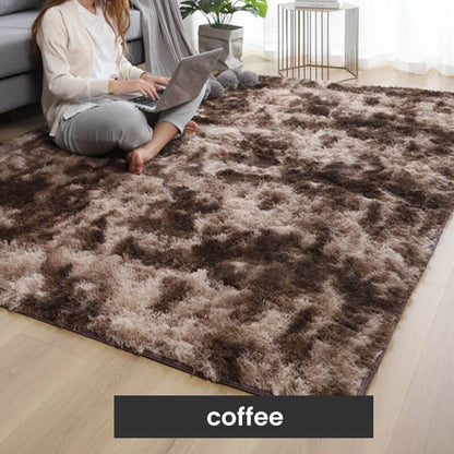 🌈 50 % RABATT NU! 🏠 Perfekt present – gradient färg fusk päls golvmatta – mjuk, maskintvättbar & halkfri – lyxig komfort för hemmet 🛋️