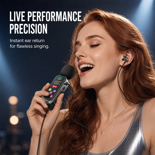 📢📢50% RABATT NU!! ⏰Bluetooth Karaoke-hörlurar med säker kragfjäderklämmа