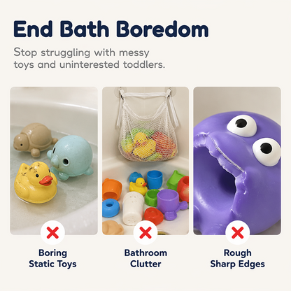 🛁 50 % RABATT NU! 🌸 Interaktiva badleksaker för småsyskon – magisk blomning, smart förvaring & BPA-fri – gör badtiden till dagens bästa stund 🧸