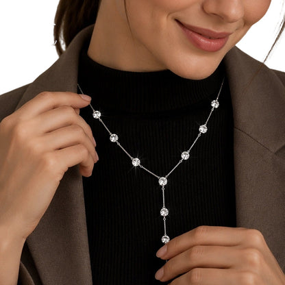 ✨ 50 % RABATT NU! 📿 Elegant Y-formad drophälsband för damer – geometrisk design, kristallaccenter & förlängande silhuett – perfekt för vardag och fest 💎