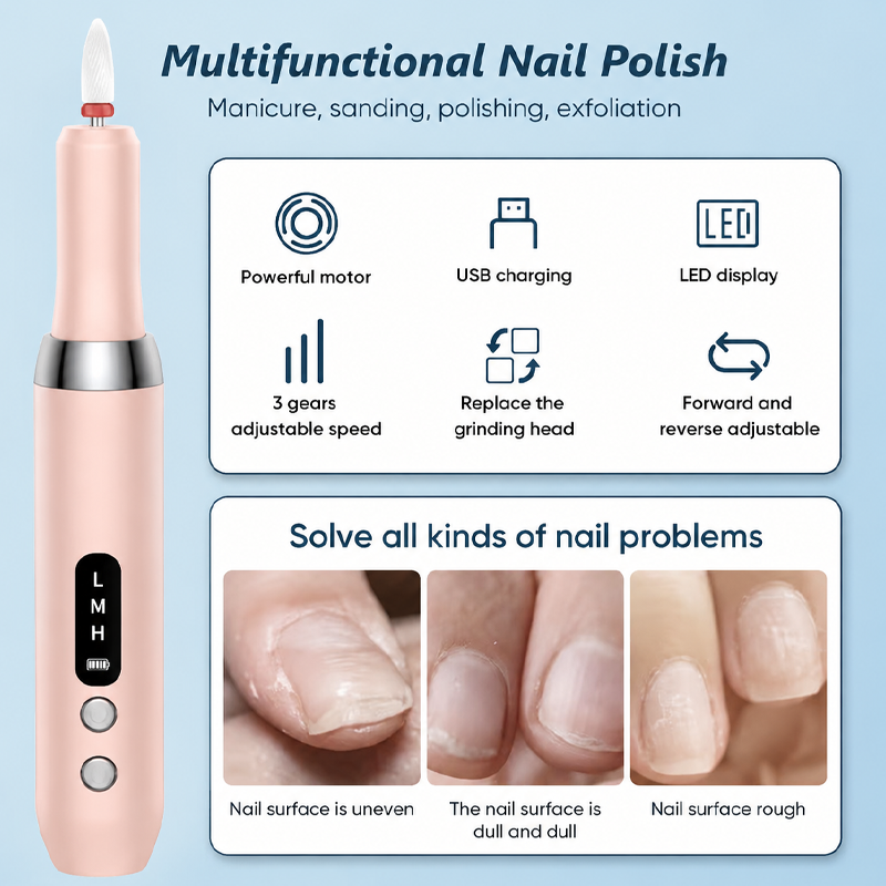 💅 50 % RABATT NU! ⚡ Trådlös elektrisk nagelborrmaskin med laddningsbas – justerbar hastighet 0–15 000 RPM & LED-display – perfekt för hemmamanikyr 💎