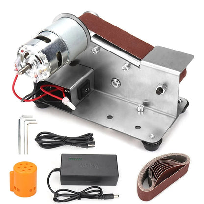 🔧 50 % RABATT NU! ⚡ Mini elektrisk bandslipmaskin & polermaskin – variabel hastighet, ren kopparmotor & 15° väsningsguide – perfekt för metall, trä och plast 🛠️