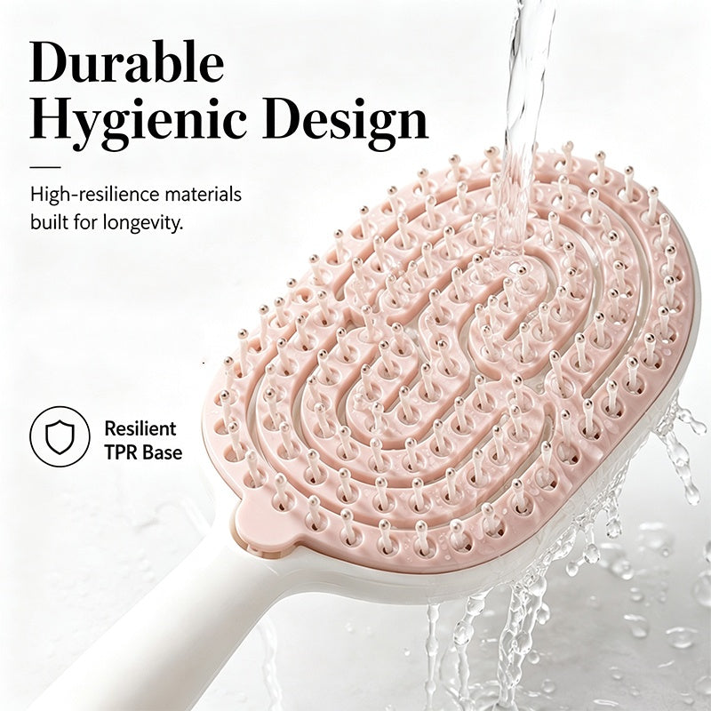 💁‍♀️ 50% RABATT! ✨ Damborste med avtagbar självrenande ventilerad design – Skonsam för håret