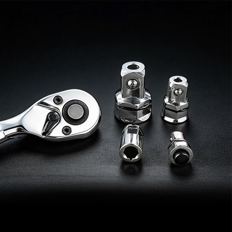 🔧 2026 Rea — Över 23 700 Sålda! 🔩 CR-V Stål Skrallnyckel Adapter Hylsomvandlare Set