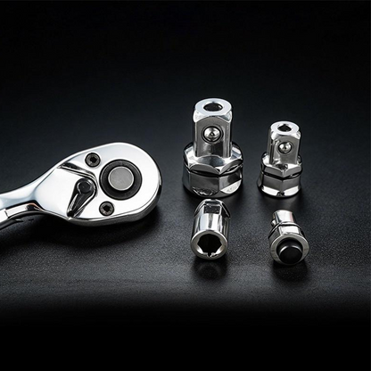 🔧 2026 Rea — Över 23 700 Sålda! 🔩 CR-V Stål Skrallnyckel Adapter Hylsomvandlare Set