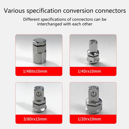 🔧 2026 Rea — Över 23 700 Sålda! 🔩 CR-V Stål Skrallnyckel Adapter Hylsomvandlare Set