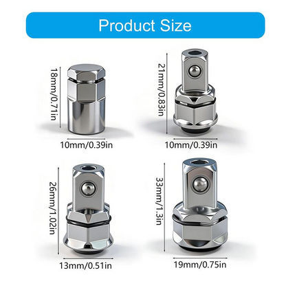 🔧 2026 Rea — Över 23 700 Sålda! 🔩 CR-V Stål Skrallnyckel Adapter Hylsomvandlare Set