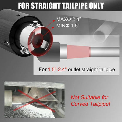 🚗 50 % RABATT NU! 🔥 LED-slutrör för bil – Kolfiberavgasrör med eldsprutande ljuseffekt & ljuddämpning 💨