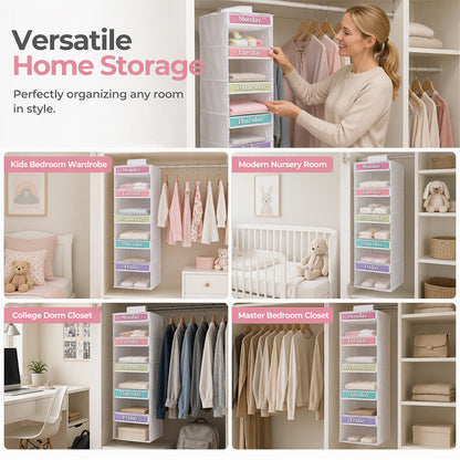 🧺 50% RABATT! 🏠 5-Facks Hängande Garderobsorganizer – Platsbesparande, robust & mångsidig – Perfekt för kläder, accessoarer & skor ✨
