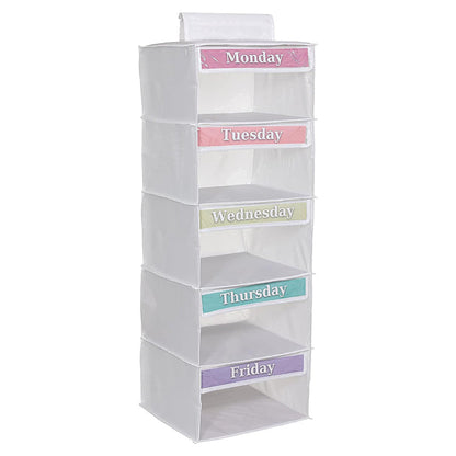 🧺 50% RABATT! 🏠 5-Facks Hängande Garderobsorganizer – Platsbesparande, robust & mångsidig – Perfekt för kläder, accessoarer & skor ✨